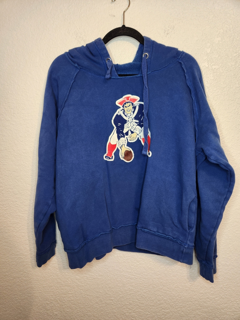 Nfl New England Patriots hoodie vintage-style royal blue Size  L - Picture 2 of 9